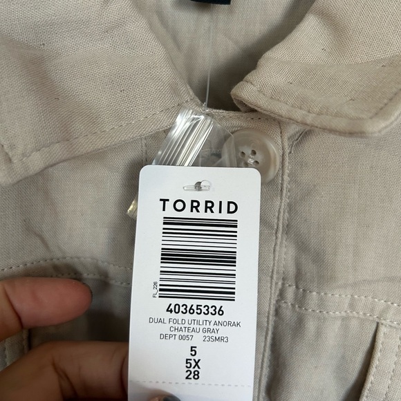 NWT Torrid size 5 dual utility jacket anorak chateau Gray - Picture 5 of 7